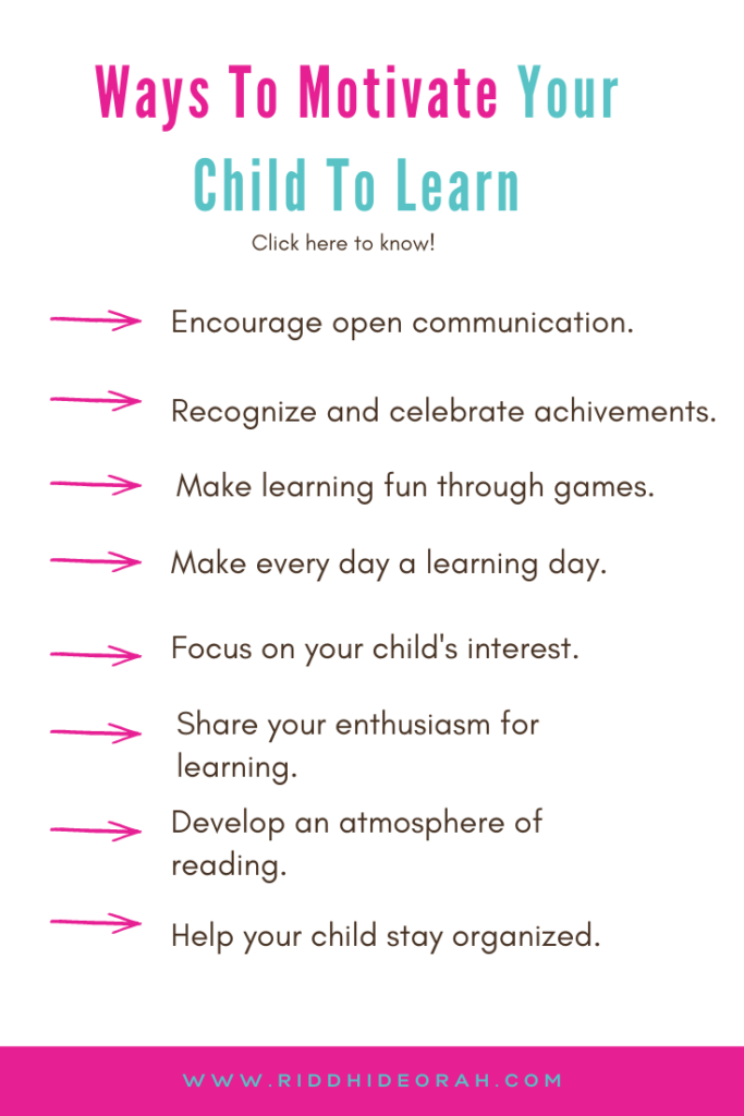 How to Motivate Your Child to Study